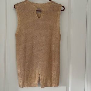 Gold Sleeveless Knit Top